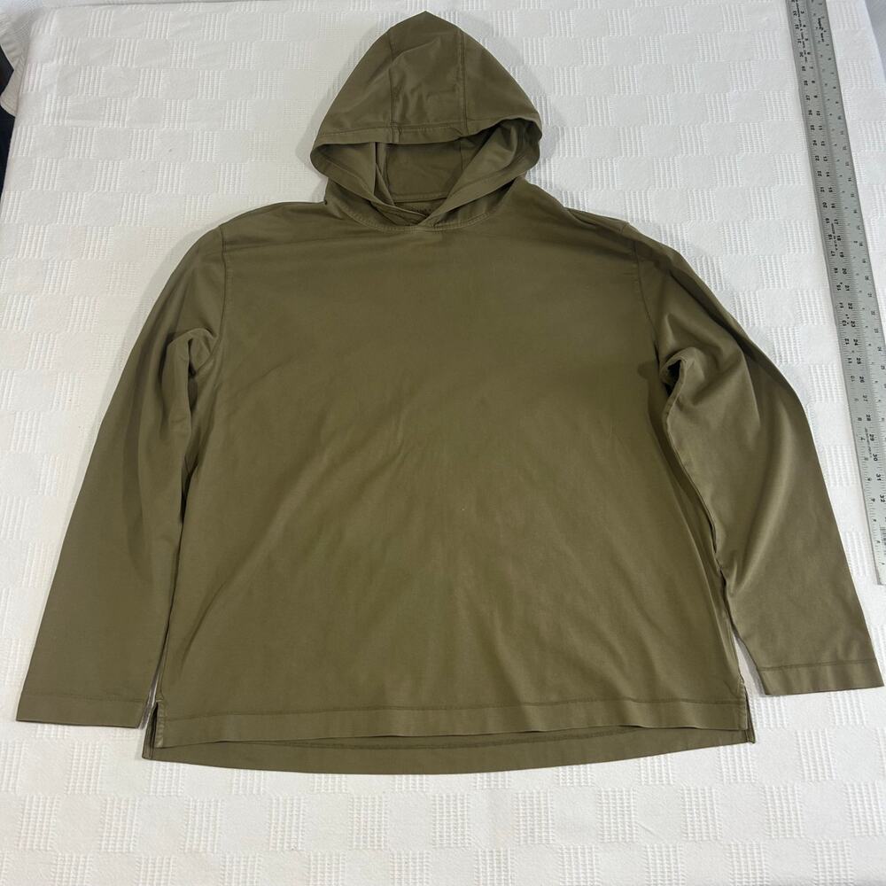Banana Republic XL Ultimate Tee Hoodie Jersey Exploration Green 100% Cotton